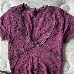 Urban Outfitters Purple Lace Crop Top